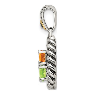 Sterling Silver Diamond Personalized Mother's Pendant Necklace – view 2