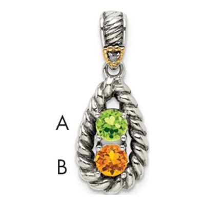 Sterling Silver Diamond Personalized Mother's Pendant Necklace – view 5