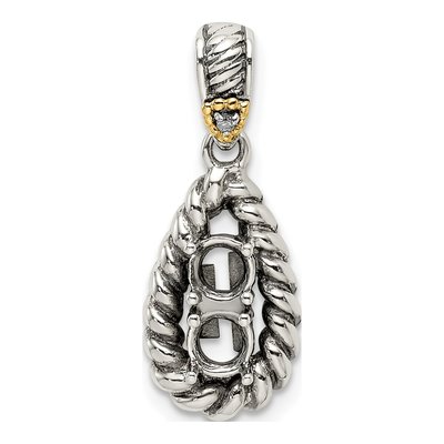 Sterling Silver Diamond Personalized Mother's Pendant Necklace – view 6