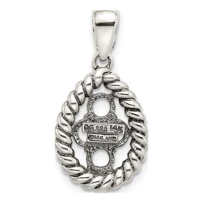 Sterling Silver Diamond Personalized Mother's Pendant Necklace – view 4