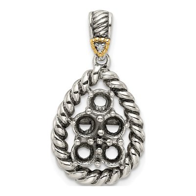 Sterling Silver Diamond Mother's Pendant Necklace – view 6