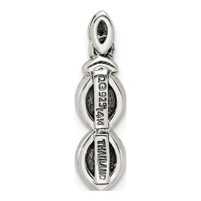 Sterling Silver Diamond Personalized Mother's Pendant Necklace – view 3