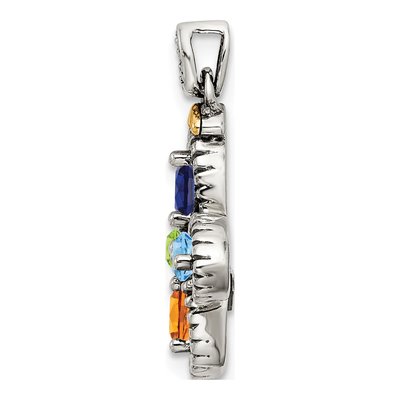 Sterling Silver Diamond Mother's Pendant Necklace – view 2