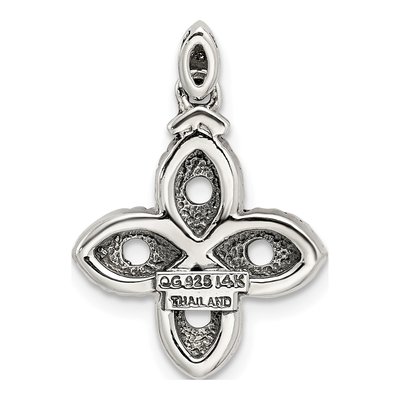 Sterling Silver Diamond Mother's Pendant Necklace – view 3