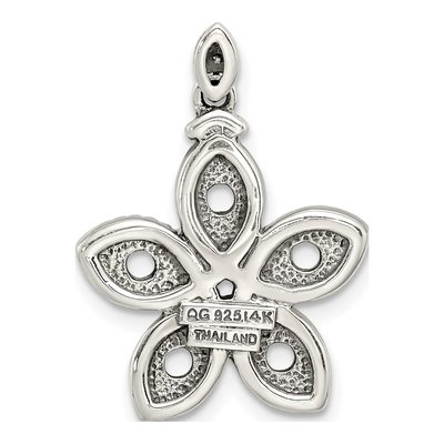 Sterling Silver Diamond Five-Stone Mother's Pendant Necklace – view 3