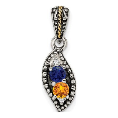Sterling Silver Diamond Family Pendant Necklace