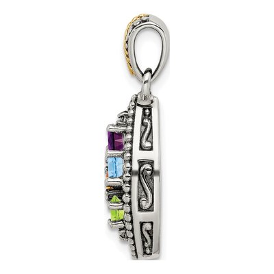 Sterling Silver Diamond Family Pendant Necklace – view 2