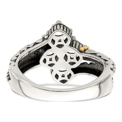 Sterling Silver & 14K Gold Mother's Ring Mounting – view 7