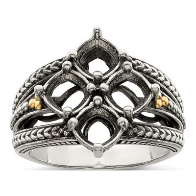 Sterling Silver & 14K Gold 4-Stone Mother's Ring – view 8