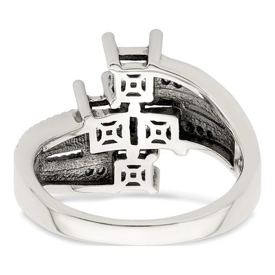 Sterling Silver & 14K Gold Diamond 4-Stone Mother's Ring – view 7