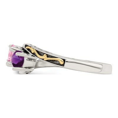 Sterling Silver & 14K Gold Mother's Ring – view 4