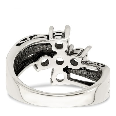 Sterling Silver & 14K Gold 5-Stone Mother's Ring Mounting – view 7