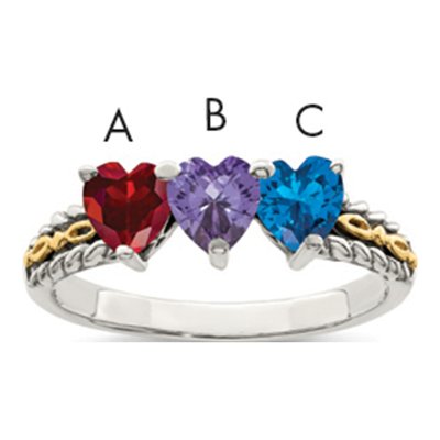 Sterling Silver Personalized Mother's Ring – view 7