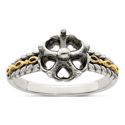 Sterling Silver & 14K Gold 5-Stone Mother's Ring – view 8