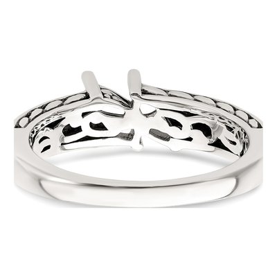 Sterling Silver & 14K Gold Two-Stone Mother's Ring Mounting – view 6