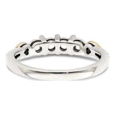 Sterling Silver & 14K Gold Diamond Mother's Ring Semi-Mount – view 6