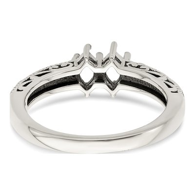 Sterling Silver & 14K Gold Diamond Mother's Ring Semi-Mount – view 6