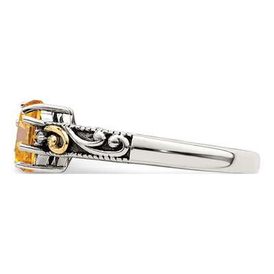 Sterling Silver & 14K Gold Diamond Mother's Ring – view 4