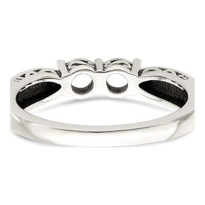 Sterling Silver & 14K Gold Diamond Mother's Ring Semi-Mount – view 7