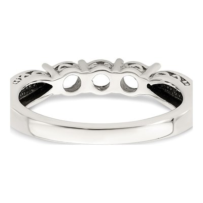 Sterling Silver & 14K Gold Diamond Mother's Ring Semi-Mount – view 6