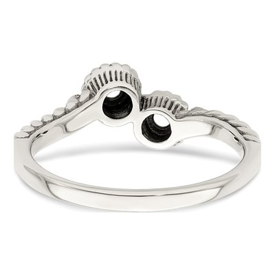 Sterling Silver & 14K Gold Diamond Mother's Ring – view 7