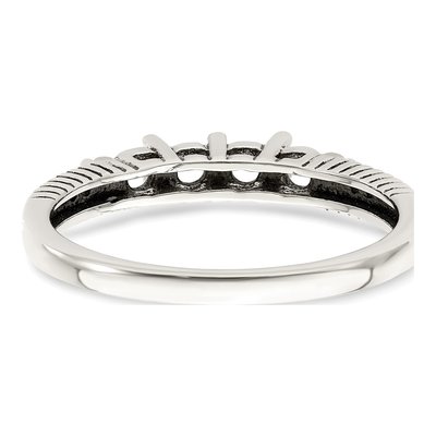 Sterling Silver & 14K Gold Diamond Mother's Ring Semi-Mount – view 5