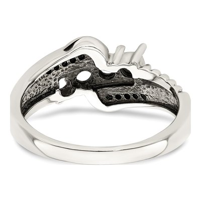 Sterling Silver & 14K Gold 1/20 ct tw Diamond Mother's Ring – view 7