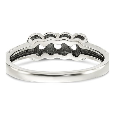 Sterling Silver & 14K Gold Diamond Mother's Ring Semi-Mount – view 6