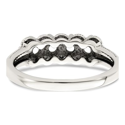 Sterling Silver & 14K Gold Diamond Mother's Ring Semi-Mount – view 6