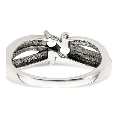 Sterling Silver & 14K Gold Diamond Mother's Ring Semi-Mount – view 7