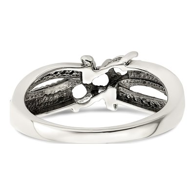 Sterling Silver & 14K Gold 1/20 ct tw Diamond Personalized 3-Stone Mother's Ring – view 5