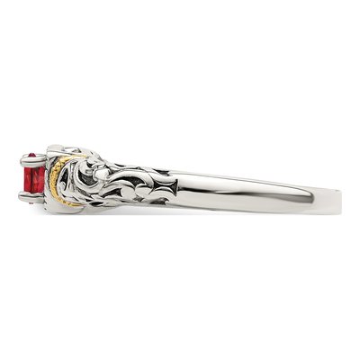 Sterling Silver & 14K Gold Mother's Ring – view 4