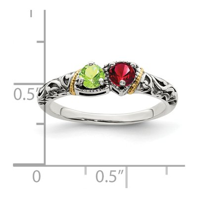 Sterling Silver & 14K Gold Mother's Ring – view 7