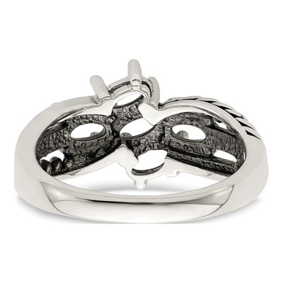 Sterling Silver & 14K Gold 5-Stone Mother's Ring Mounting – view 7