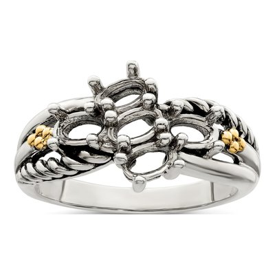 Sterling Silver & 14K Gold 5-Stone Mother's Ring – view 8