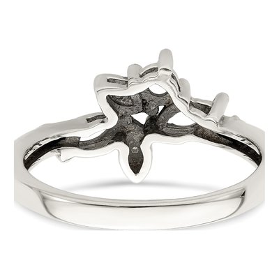 Sterling Silver & 14K Gold Diamond Mother's Ring Semi-Mount – view 6
