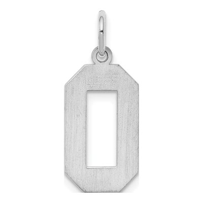 Sterling Silver Number 0 Pendant – view 4