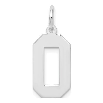 Sterling Silver Number 0 Pendant