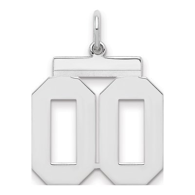 Sterling Silver Number 00 Pendant