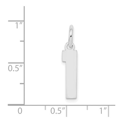 Sterling Silver Number 1 Pendant – view 3