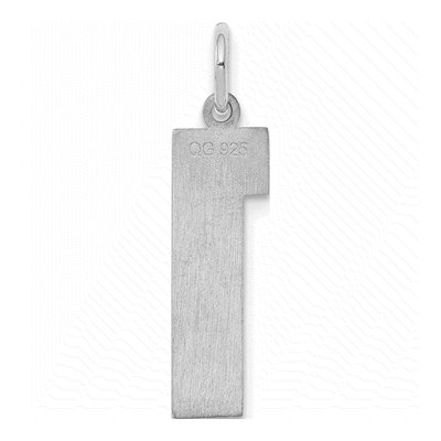 Sterling Silver Number 1 Pendant – view 4