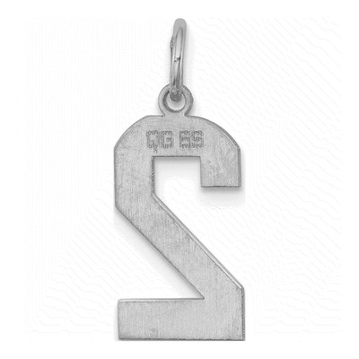 Sterling Silver Number 2 Charm – view 4