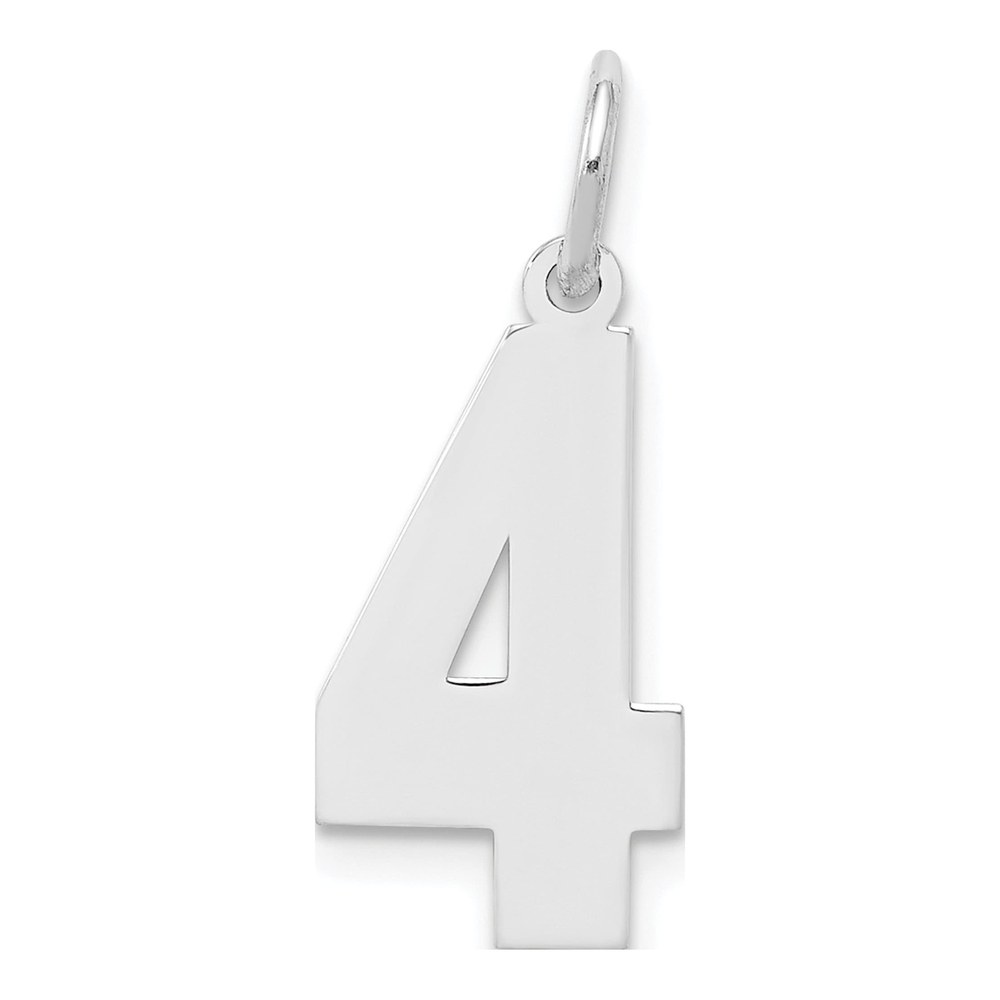 Sterling Silver Number 4 Charm