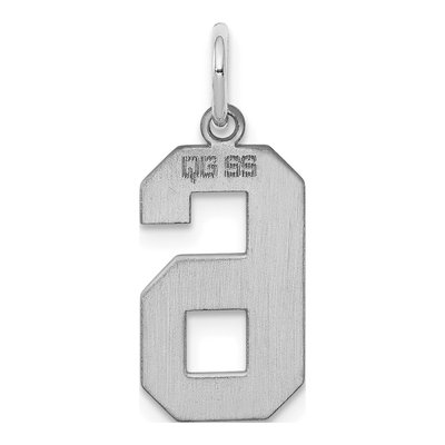 Sterling Silver Number 6 Charm – view 5