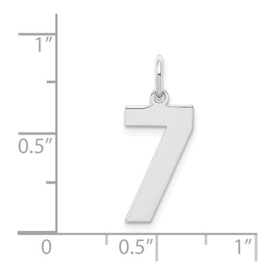 Sterling Silver Number 7 Charm – view 3