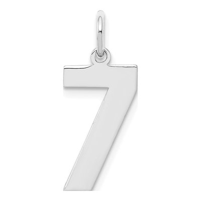 Sterling Silver Number 7 Charm