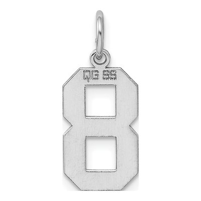 Sterling Silver Number 8 Charm – view 5