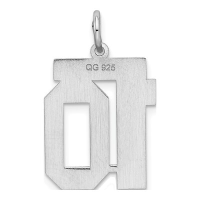 Sterling Silver Number 10 Charm – view 5