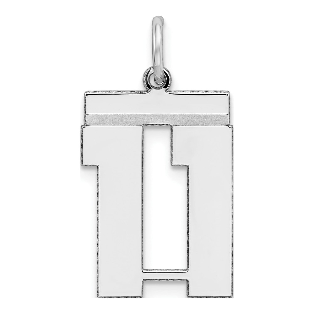 Sterling Silver Number 11 Charm