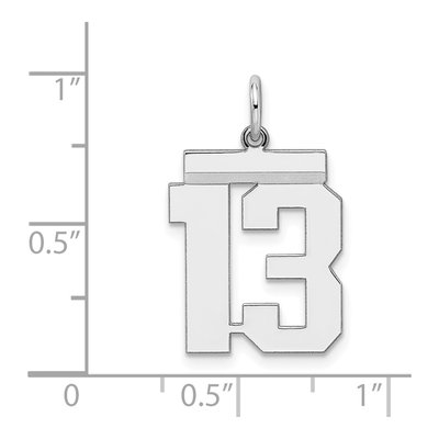 Sterling Silver Number 13 Pendant – view 4